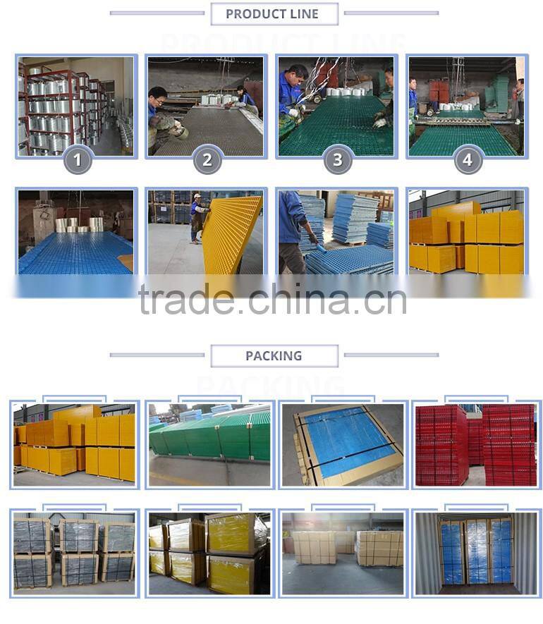 anti slip gritted top T shape frp moulded grating