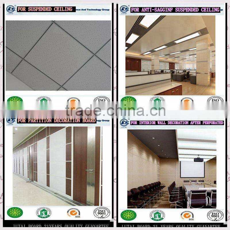 LUTAI 100% non-asbestos medium density fiber cement board for Interior wall decoration