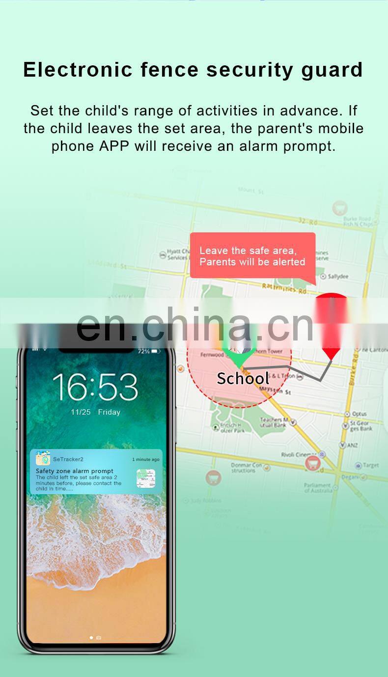 Outdoors gps tracking device smartwatch long life battery sim sos touch camera child mobile watch phone