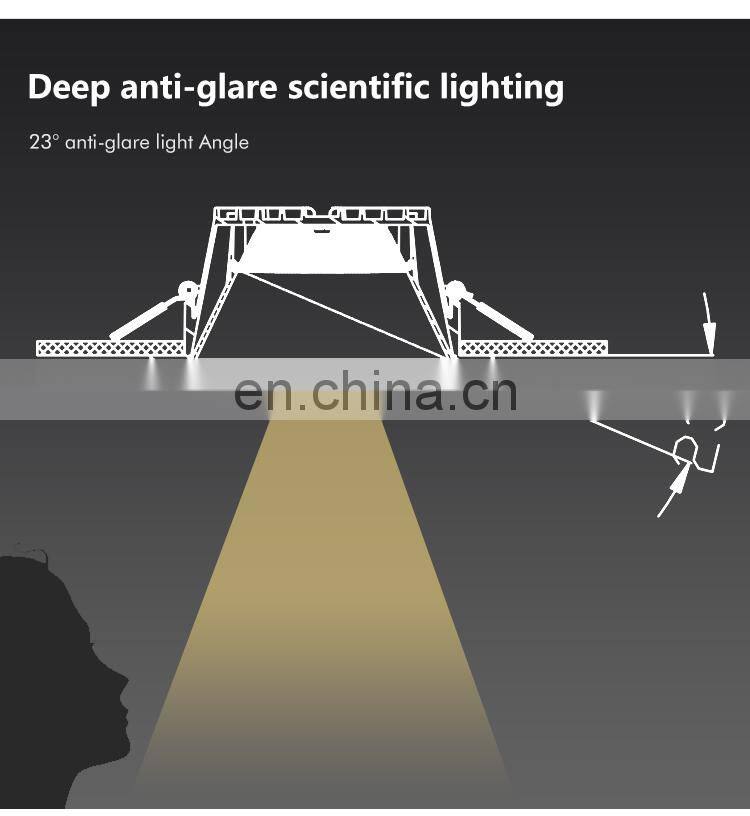 Tri Color Die Casting Aluminum Indoor Housing Office Recessed SMD2835 5Watt LED Downlight
