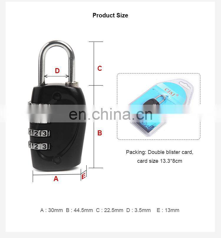 Durable Steel Shackle 4 Digit Resettable Password Combination Lock Safety Padlock
