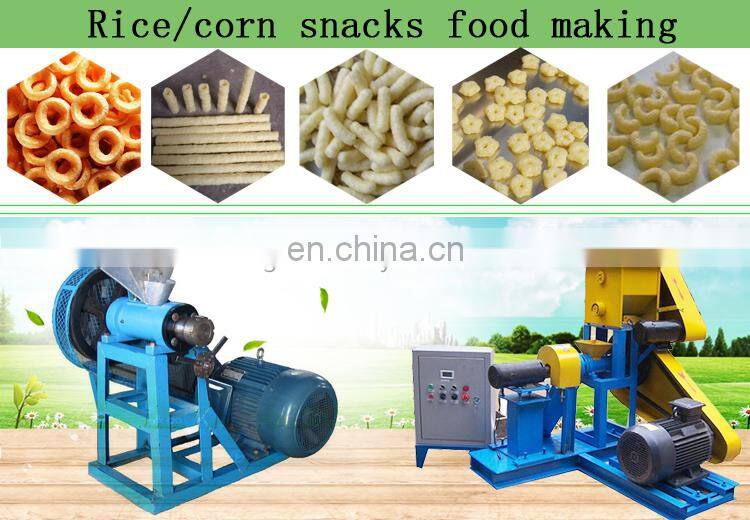 Small Automatic Corn Wheat Grain Snack Extruder Puffing Making Machine