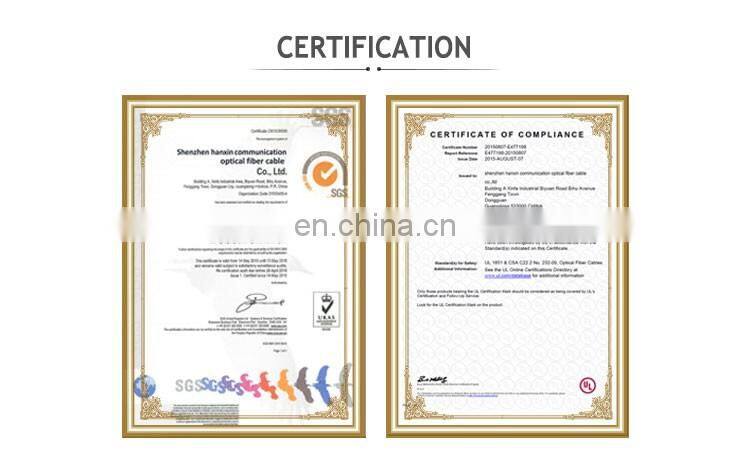 Shenzhen Hanxin Factory Anatel Certificate FTTH drop flat cable 1/2/4 core G657A G652D fiber optical Wire cable