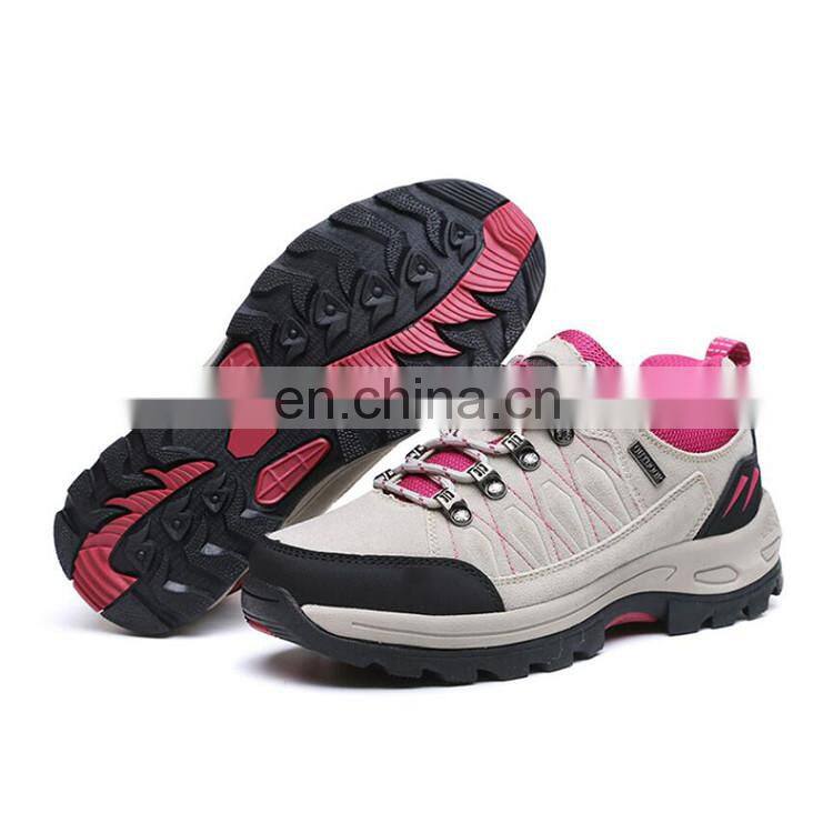 High Cut Microfiber Leather Waterproof sport outdoor hiking shoes men footwear sneakers