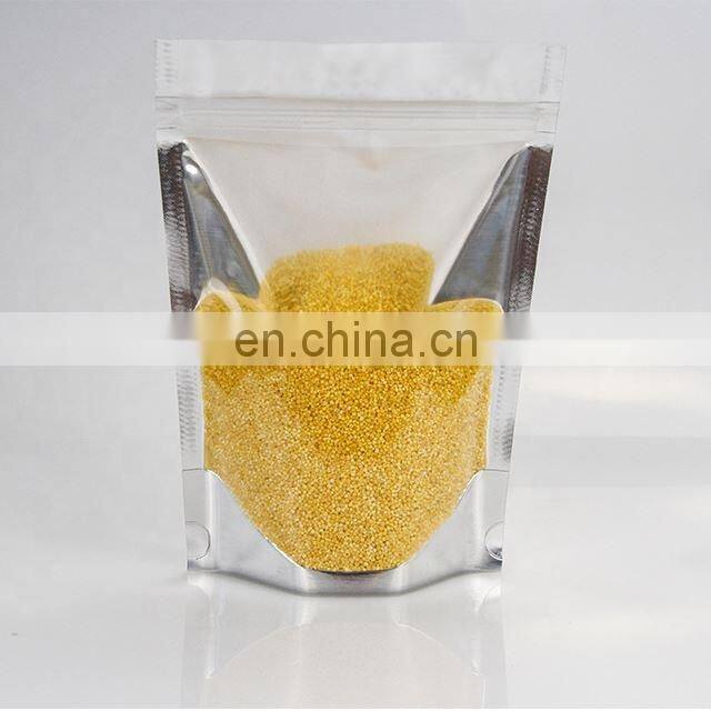 customized size aluminum foil food stand up zipper bag with printing