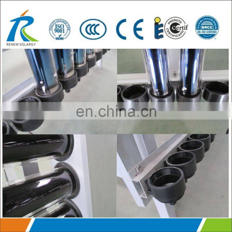 Flat Roof Heat Pipe Vacuum Tubes Solar Collector