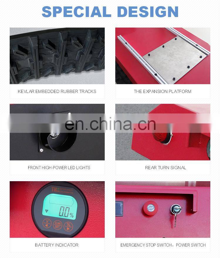 Commercial Rubber Tracked Off Road Tank Robot Chassis With CE
