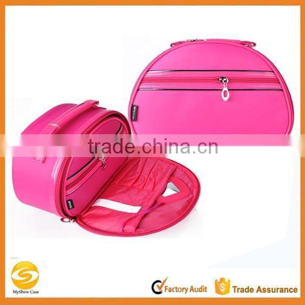 High quality leather cosmetic train case,beauty makeup vanity case,leather makeup travel case
