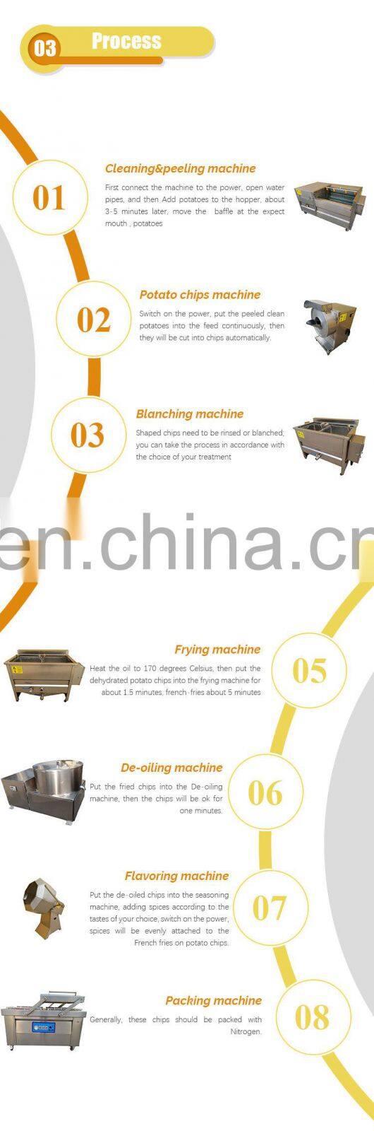 Semi Automatic Small Scale Frozen Potato Flakes Chips Processing Plant Making Machines French Fries Production Line