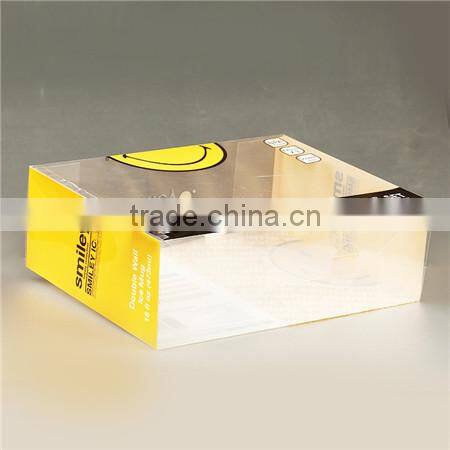 smiley plastic packing box with lid