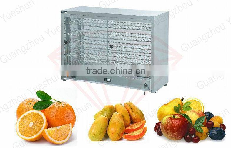 Tempered qualitys glass door food warmer display showcase