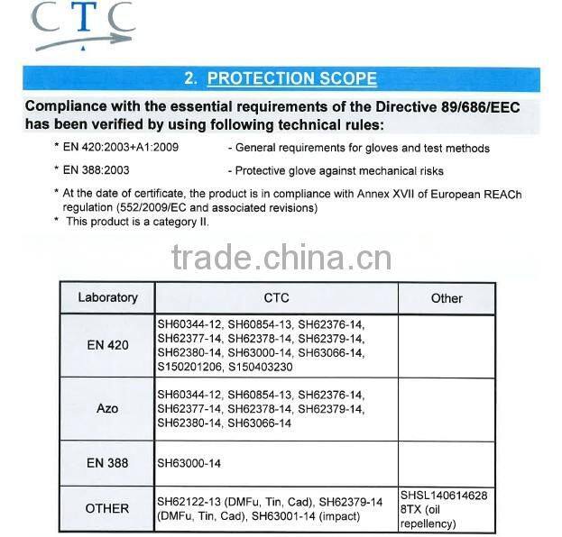 Oil Resistant Anti Cut Gloves High Performance Level 5 Anti Cut Leather Gloves