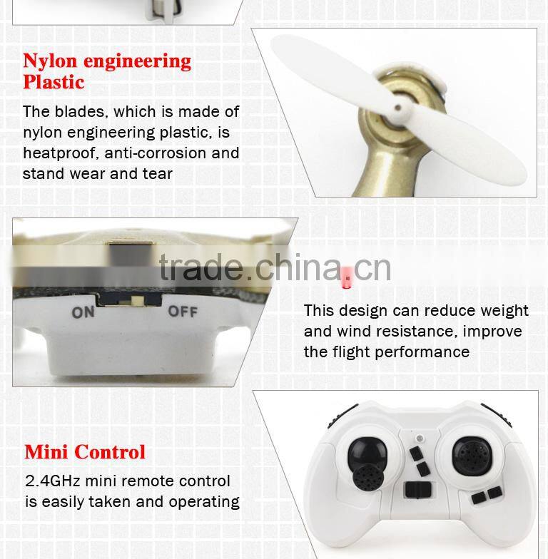 2015 hot sale 2.4G 4 CH 6-Axis Gyro CX-10A with light headless 3D flip helicopter