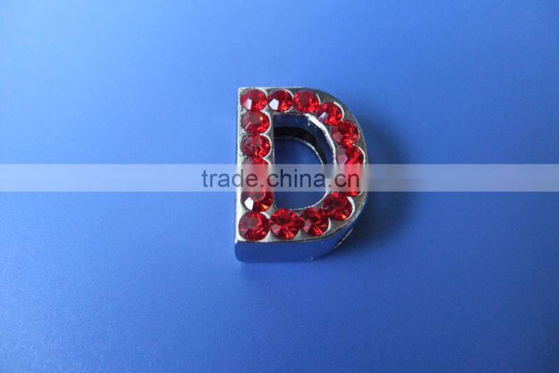 18mm Slide Letters with Red Rhinestones