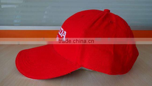 red brush cotton promotion cap for advertisment