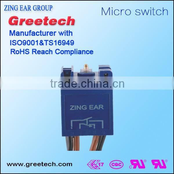 China supplier Sealed DPDT micro switch t85 5e4 with 4 wires