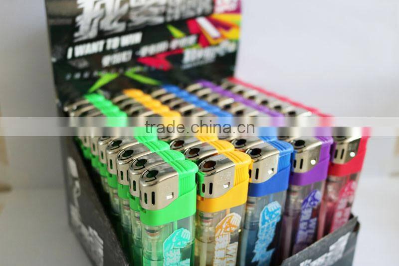Transparent logo mark print plastic material disposable cigarette electronic lighter
