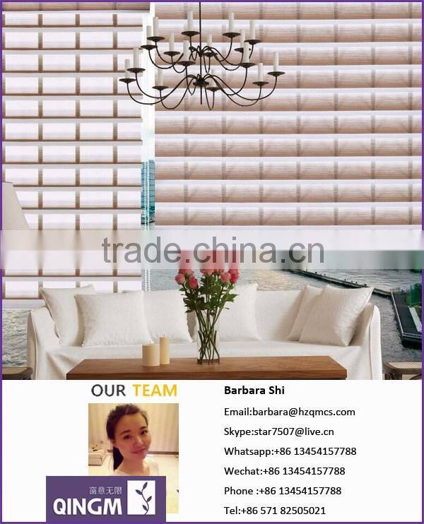 QINGM Latest home decor window fabric of gradiente wellman blinds shangri la roller blinds