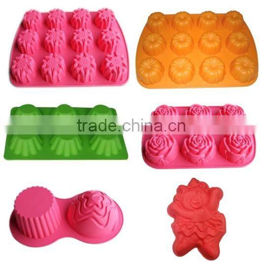 Custom bakeware silicone 6 cup cake mold colorful cake making tools