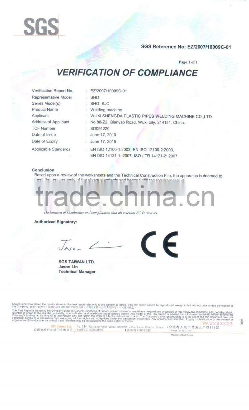 SHD800/450 hdpe butt fusion welding machine