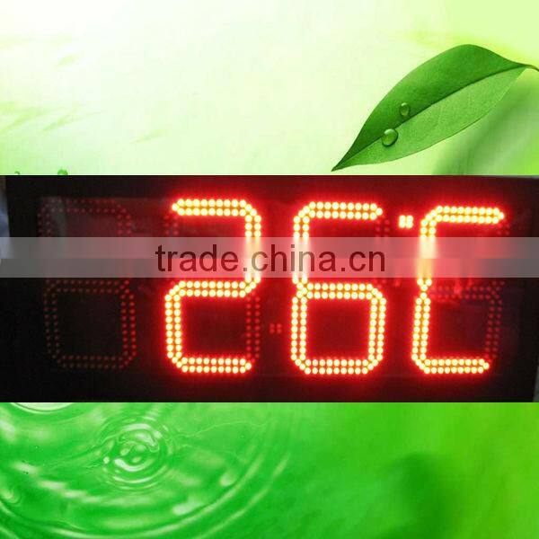High quality 10inch Outdoor waterproof IP65 IR programmable red color LED clock display