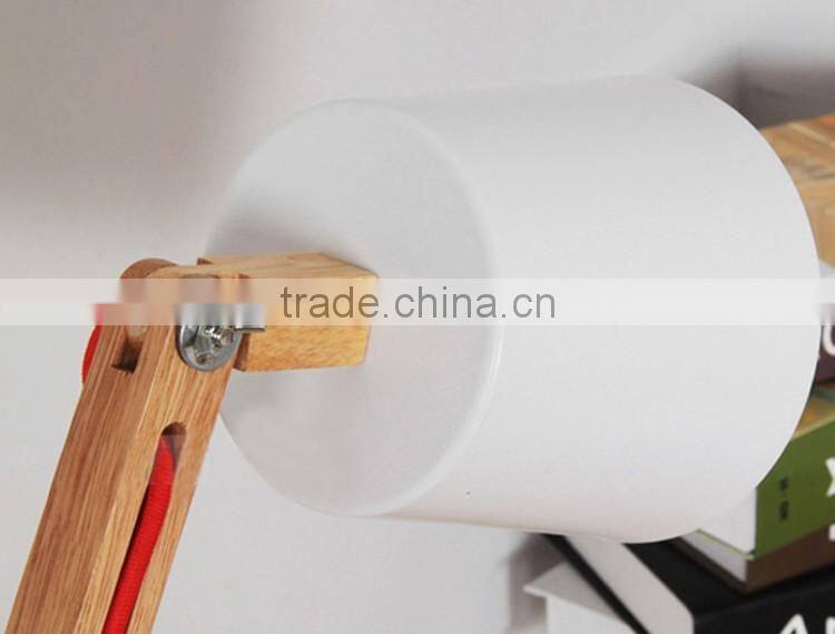 Ash wood lighting table lamp foldable pole table light for interior