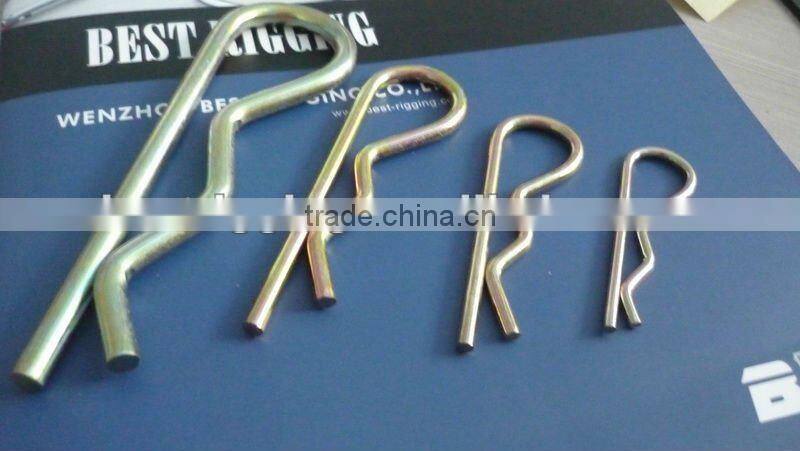 Professional Manufacturer Industry Nickel plated 8mm clevis bolt pin R type clip Hardware