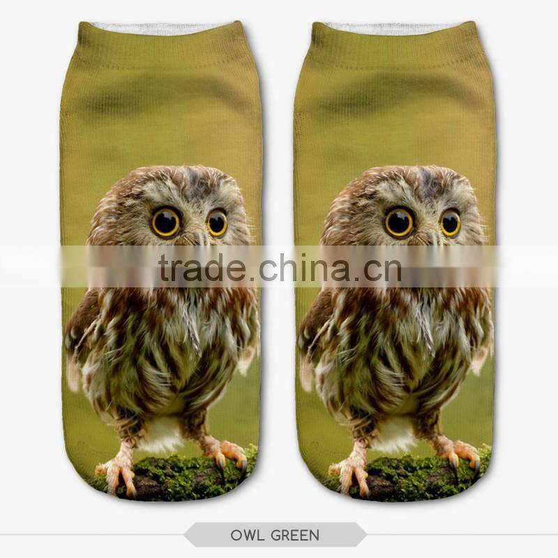 high quality animals 3d digital full print colorful men ankle socks gay