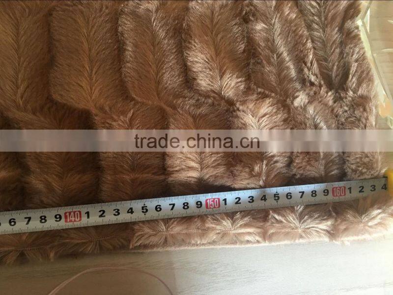 Super soft faux fur blanket throw Pv Fur polar fleece Double Plush Blanket