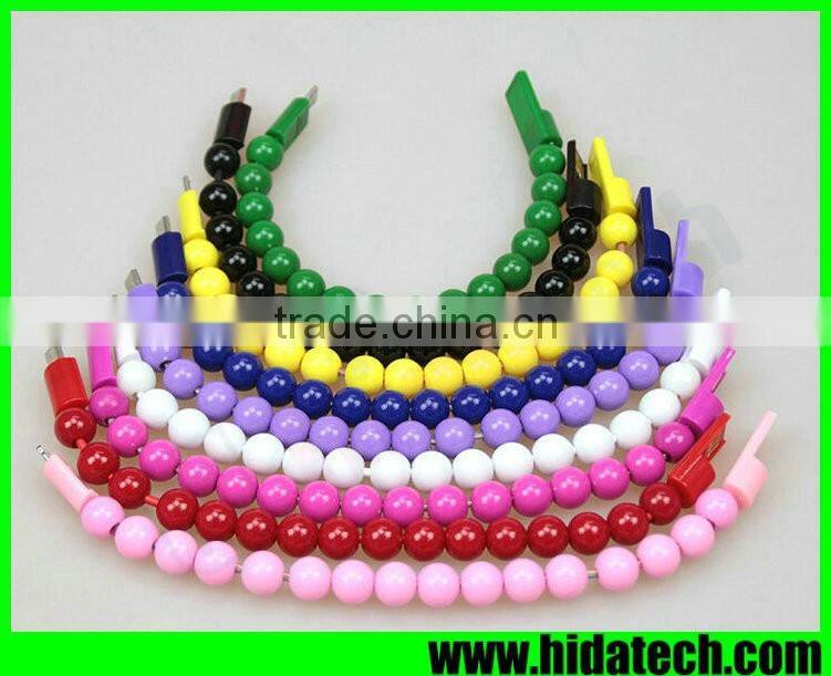 Fashion Buddha Beads USB Cable V8 Data Cable for Samsung Galaxy S6 Edge