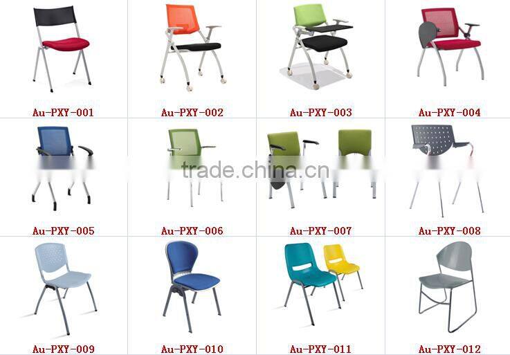 office backrest training chairs with support for writing