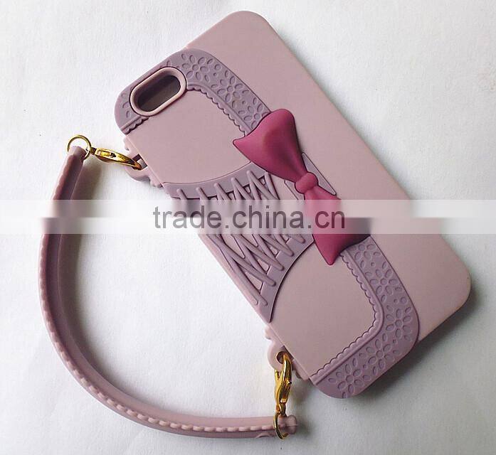 hot sale factory supply chain handbag silicone phone case