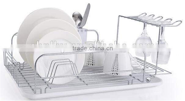 LBY wholesales wire dish plate rack with tray and cutlery holder