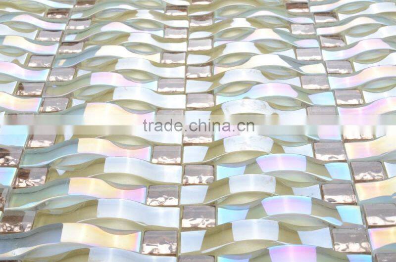GT004 china glass tile mosaic floor pattern mural