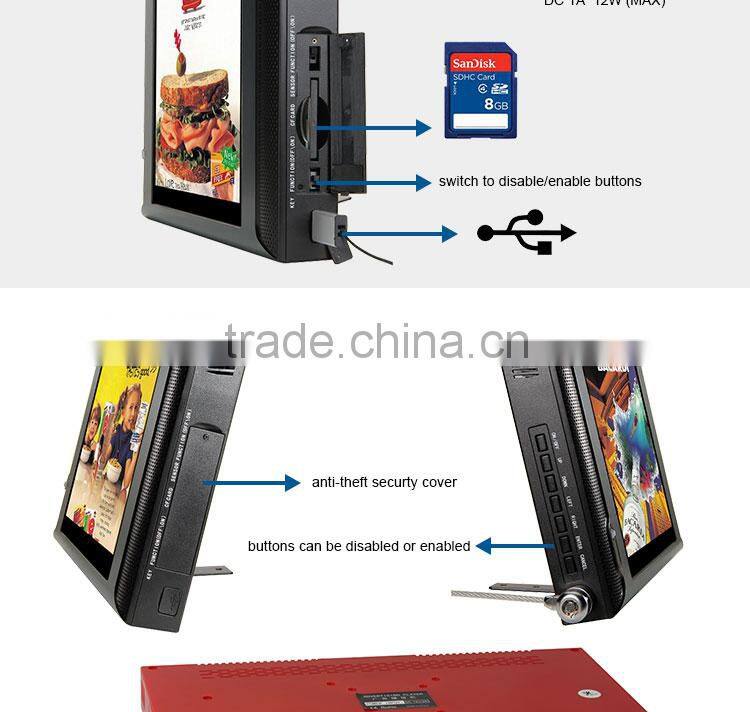 Flintstone 10" lcd store shelf lcd digital signs usb mp4 video player commercial use auto loop play lcd advertisement monitor