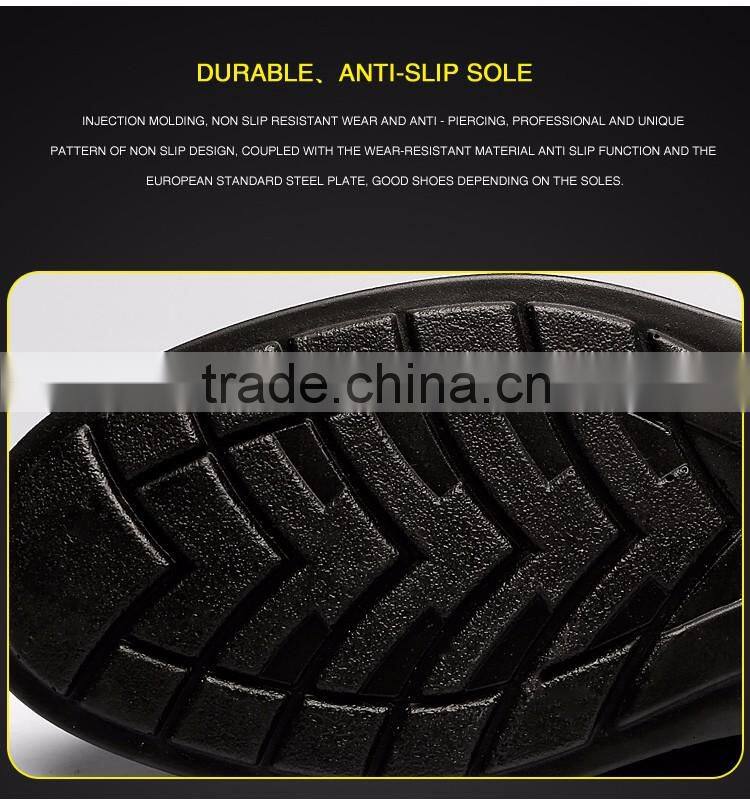 2016 newest waterproof black leather safety shoes price low