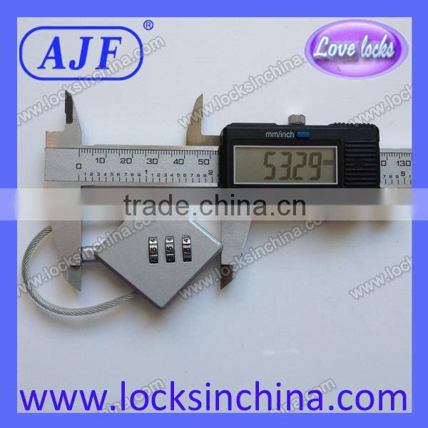 AJF Newest cable travel luggage silver padlock