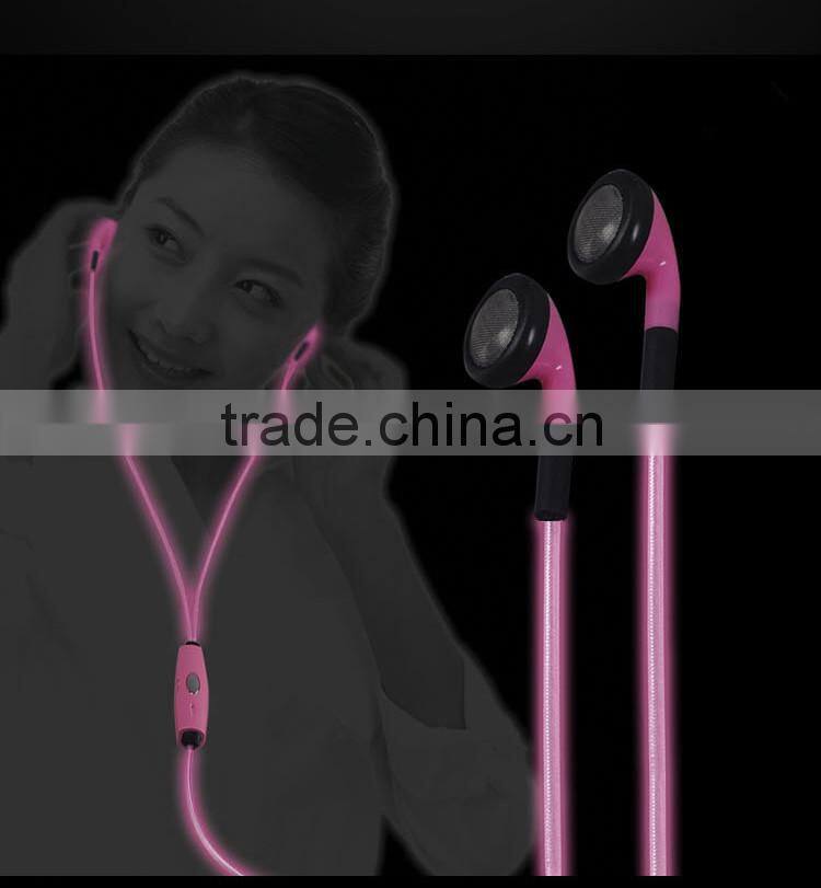 2014 newest El Luminous Earphone,take action to enjoy the music rhythm!
