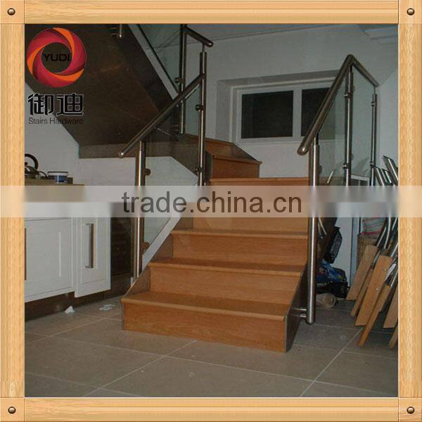 stainless steel glass balcony and stair railing