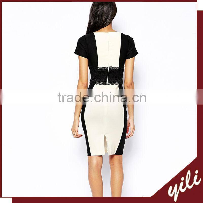 Fashion design women formal short dresses patterns