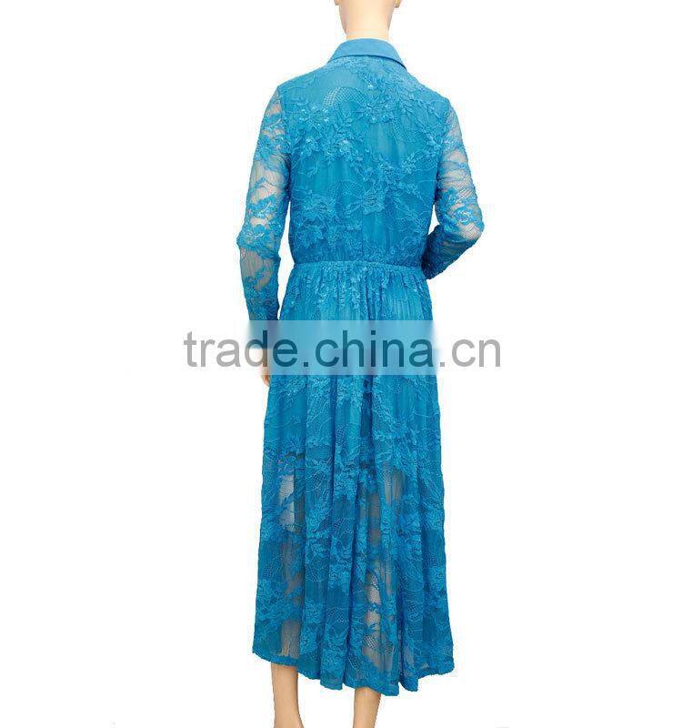 sexy long style dress long sleeve lace maxi dress
