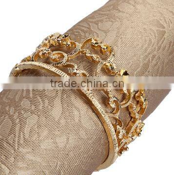 fashionable crown shape metal alloy napkin rings
