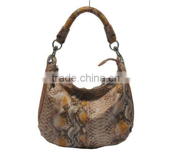 New Fashion! Lady Snake-Grain Leather Handbag 2012!