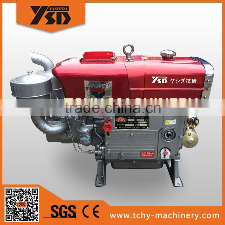 YASHIDA S1100M 14HP Single Cylinder Water Cooled Diesel Engine Swirlcombustion Chamber Electric Starting