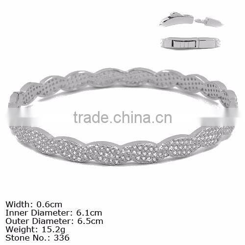 CZQ-0093 Sterling Silver Bangle 925 Solid Womens sterling Silver Latest Fashion Bangle