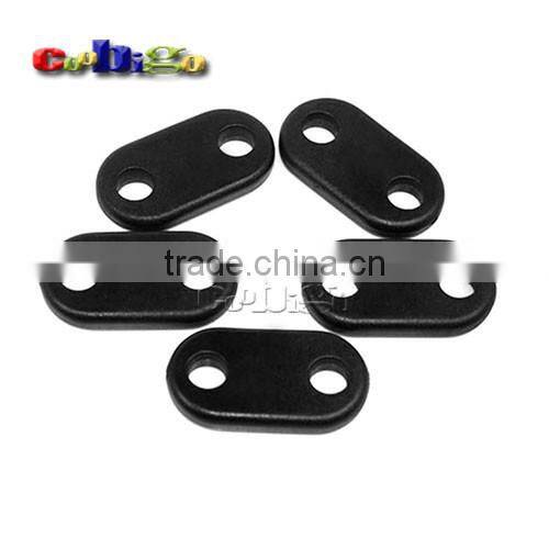 Connector Piece Stopper Cord Lock Slider Plastic Black Toggle Clip Hole Size 6mm(1/4") #FLC114-B