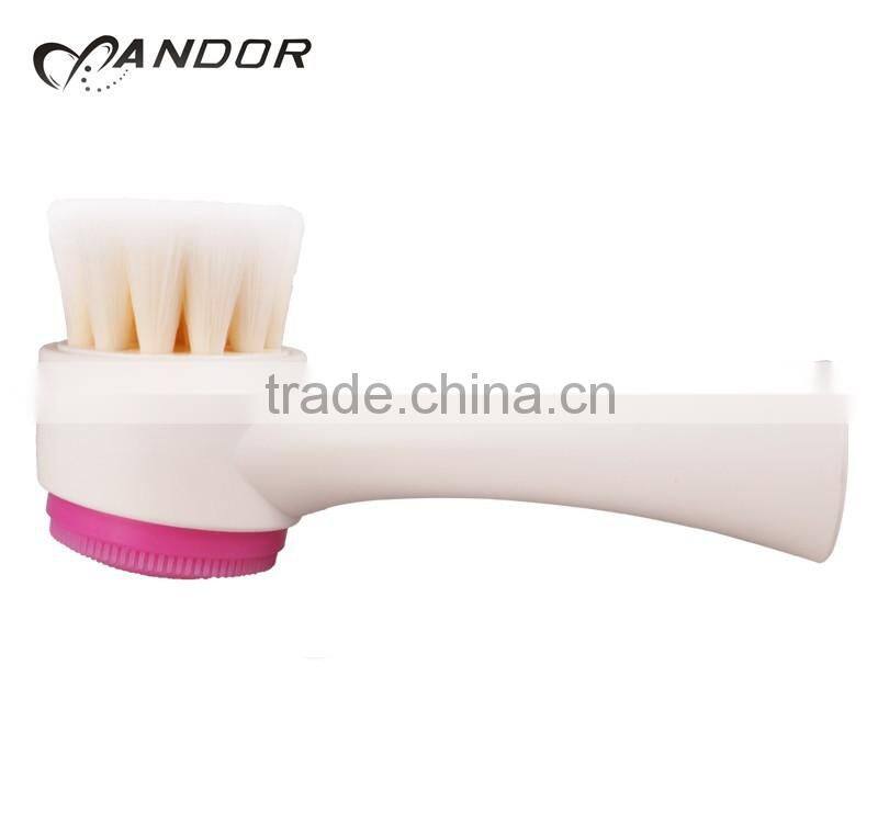 Hot selling soft synthetic hair silicone rotating facial brush