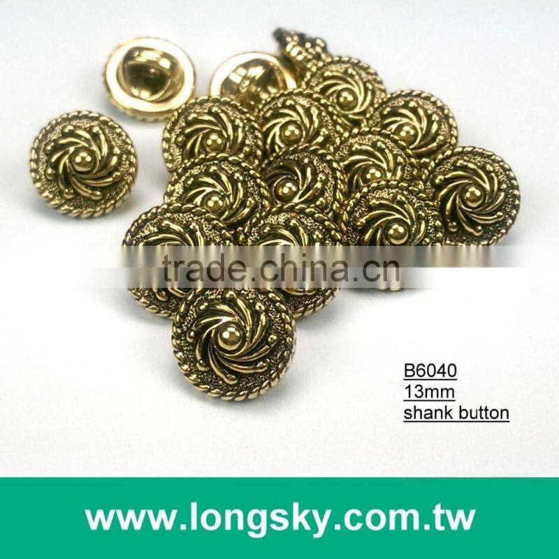 (#B6043/13mm) Taiwan made lance pattern small shank buttons for youngs shirt