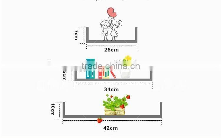 U shape MDF floating wall shelf,wooden wall shelf mdf cube shelf for livingroom