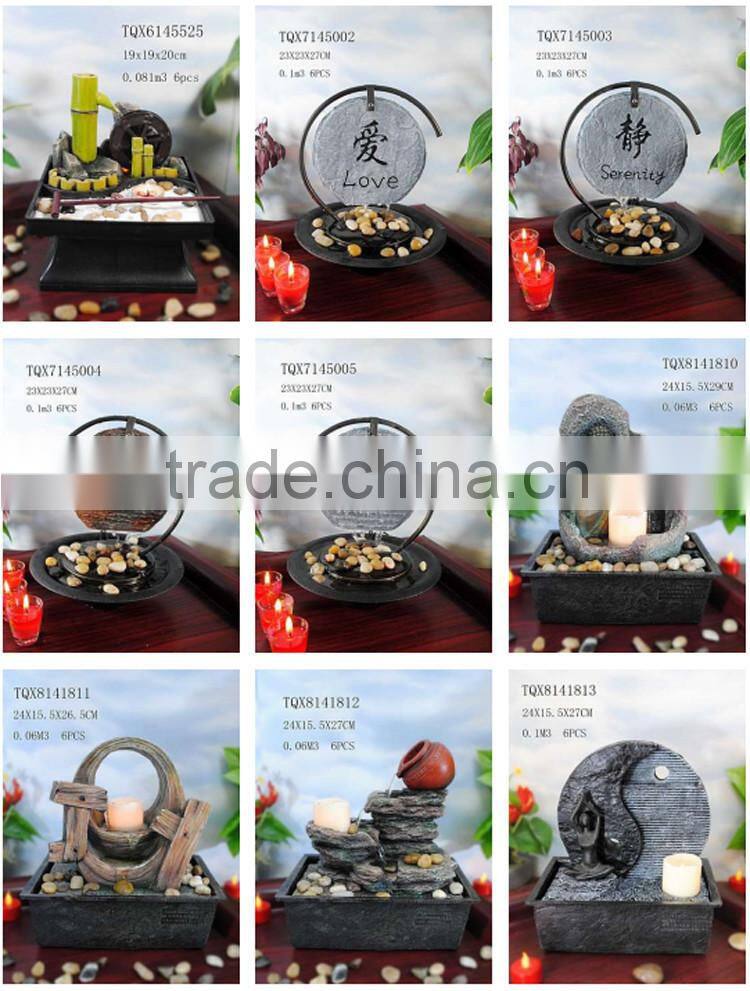 Polyresin handmade indoor floor fountain for sale